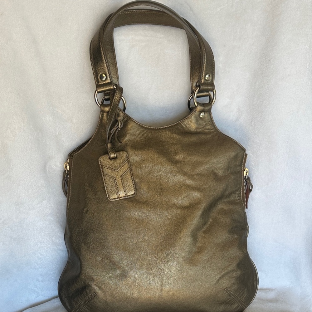 Yves Saint Laurent Metallic Bronze Shoulder Bag